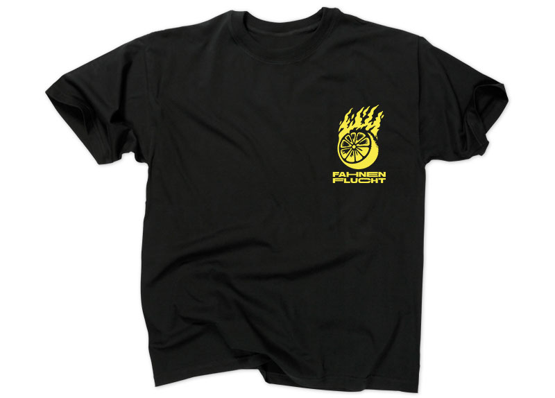FAHNENFLUCHT - Molotov Zitrone T-Shirt - YELLOW PRINT FAHNENFLUCHT - Molotov Zitrone T-Shirt - YELLOW PRINT