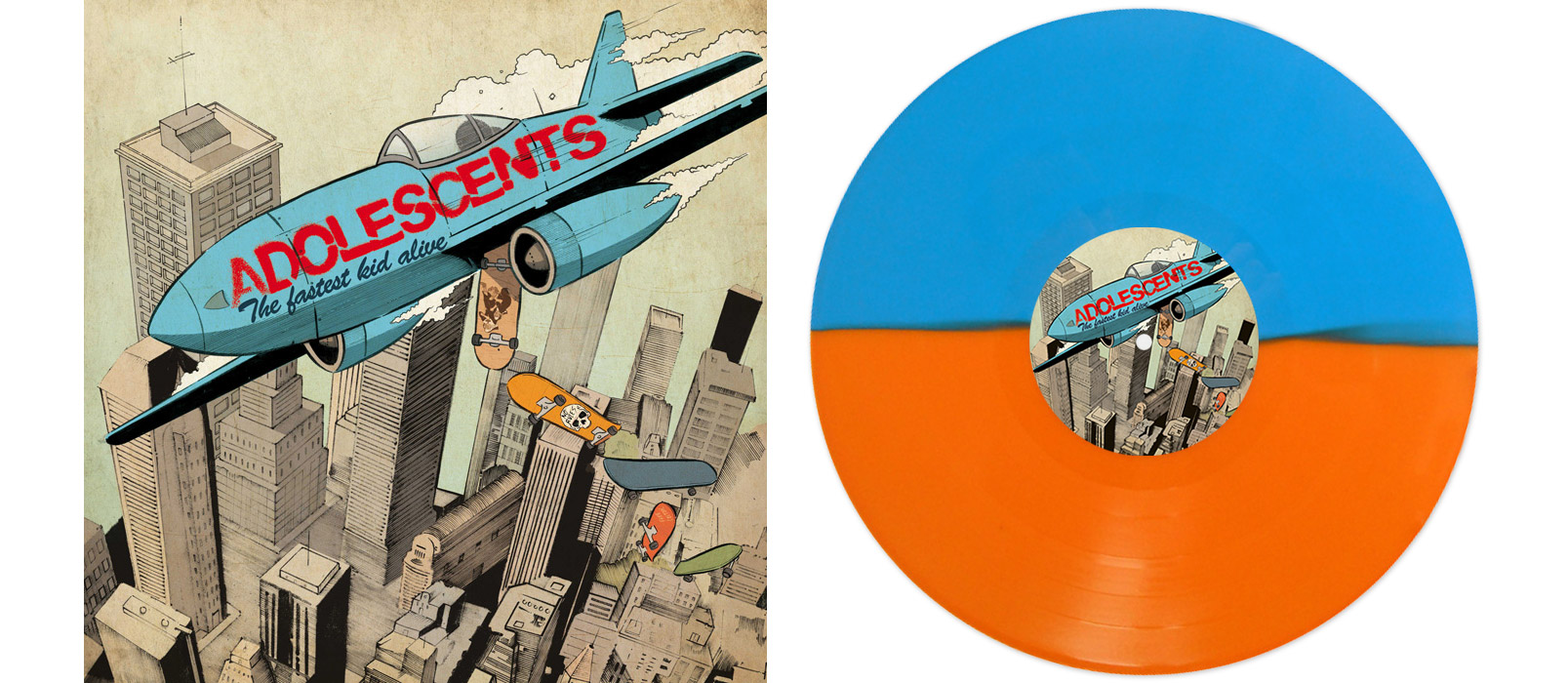 ADOLESCENTS - The Fastest Kid Alive LTD 12" LP - HALF/HALF ADOLESCENTS - The Fastest Kid Alive LTD 12" LP - HALF/HALF