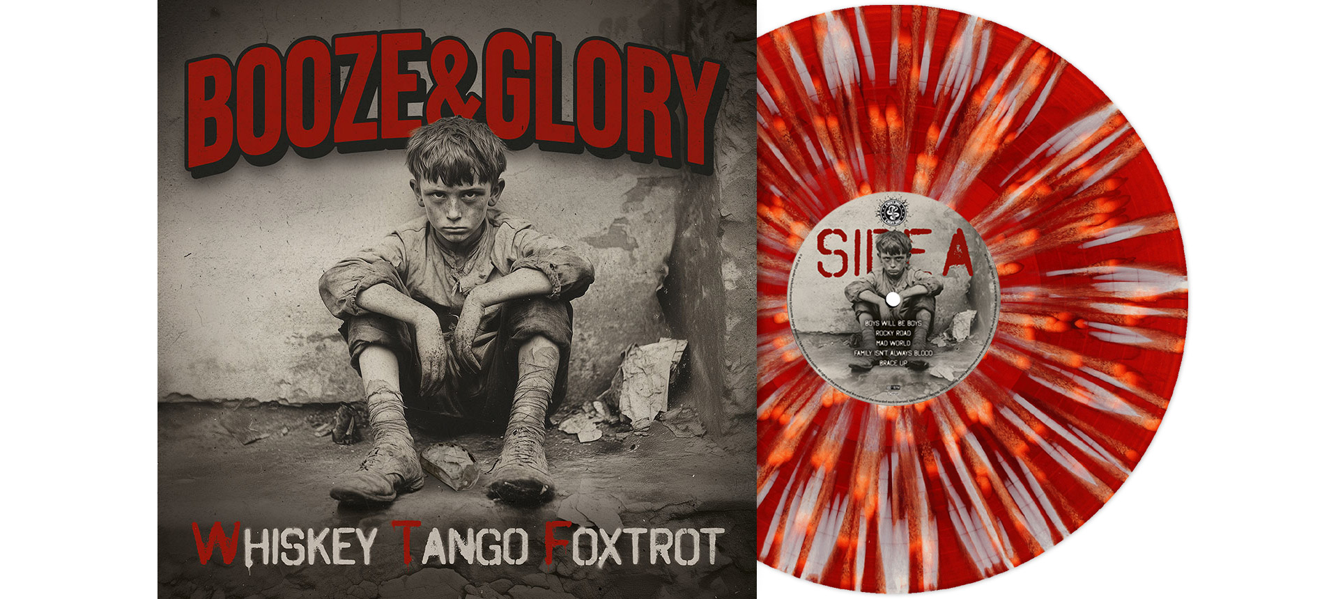 BOOZE & GLORY - Whiskey Tango Foxtrot 12" LP - SPLATTER BOOZE & GLORY - Whiskey Tango Foxtrot 12" LP - SPLATTER