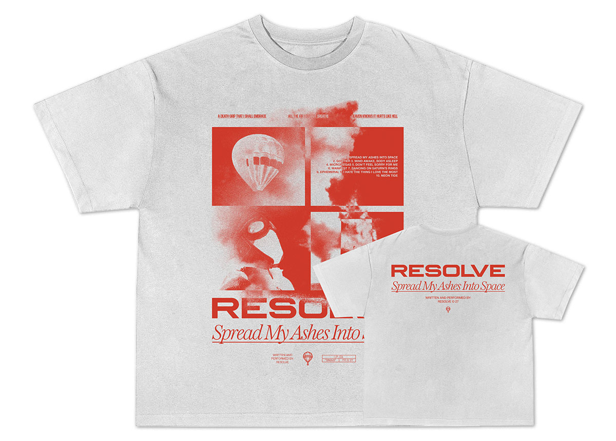 RESOLVE - Spread My Ashes Into Space 12" LP - AIR BALLOON + SMAIS T-Shirt BUNDLE