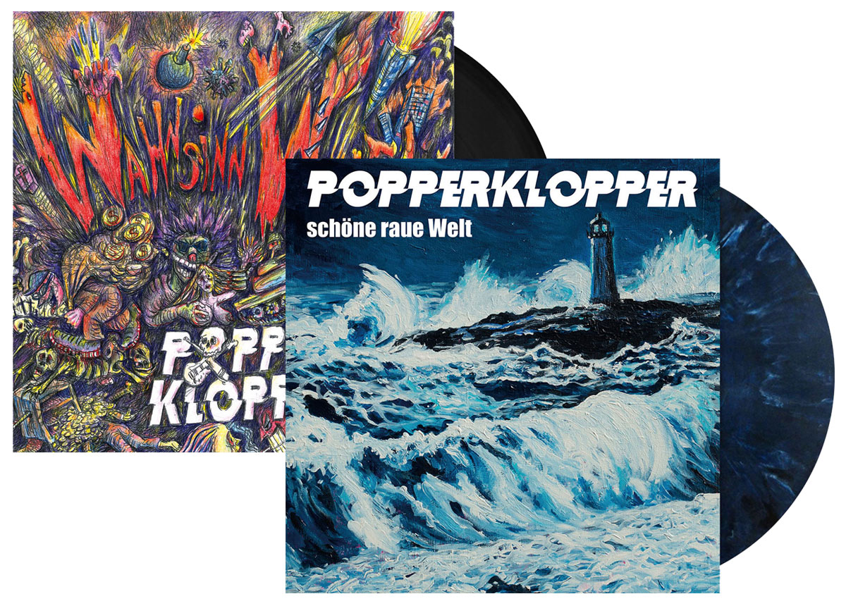 POPPERKLOPPER - Schöne raue Welt + Wahnsinn weltweit 2x12" LP - BUNDLE