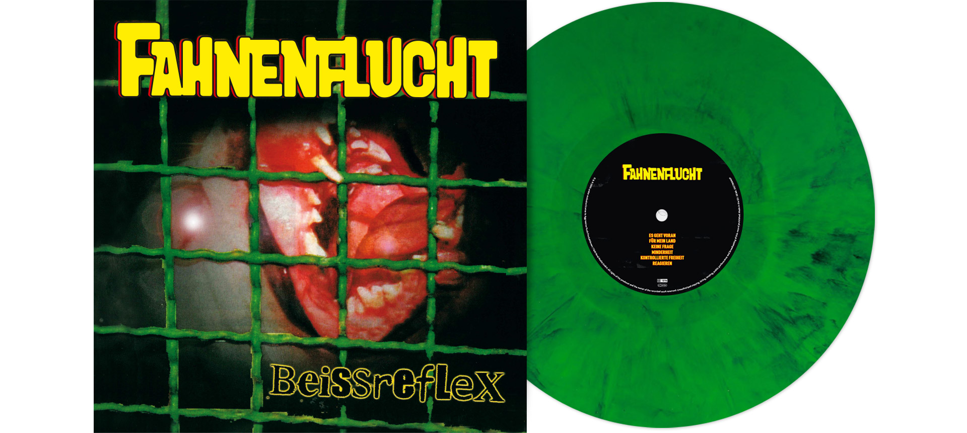 FAHNENFLUCHT - Beissreflex 12" LP - GREEN MARBLED