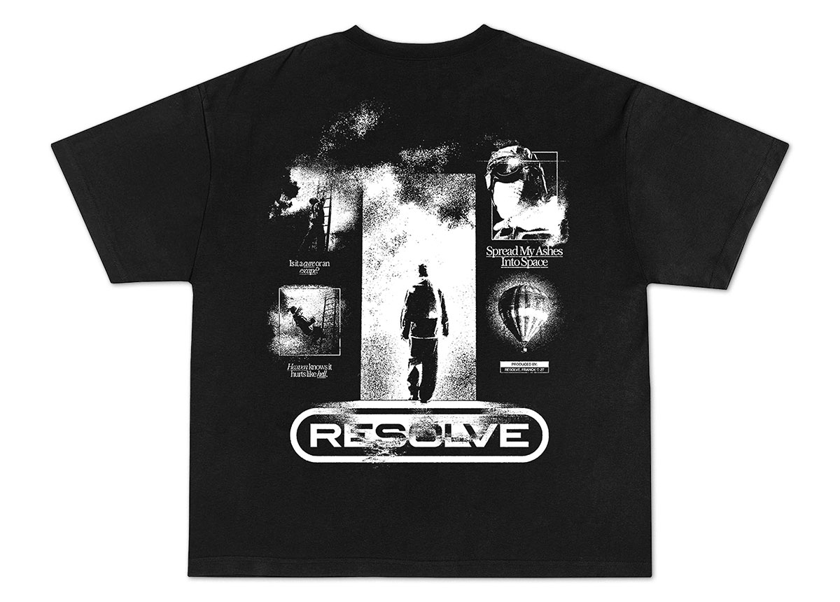 RESOLVE - Spread My Ashes Into Space 12" LP - STRATOSPHERE + Credits T-Shirt BUNDLE
