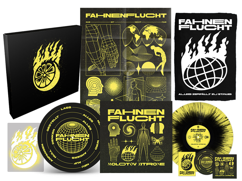 box_mockup_fahnenflucht_molotovzitrone_box_komplett FAHNENFLUCHT - Molotov Zitrone VINYL FAN BOX