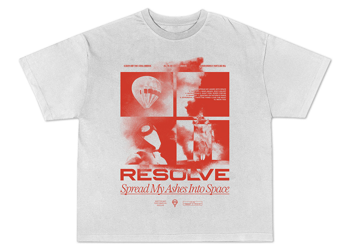 RESOLVE - Spread My Ashes Into Space 12" LP - AIR BALLOON + SMAIS T-Shirt BUNDLE