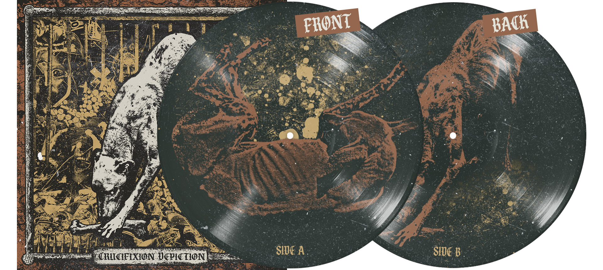 GET THE SHOT - Crucifixion Depiction EP + T-Shirt PICTURE Vinyl BUNDLE