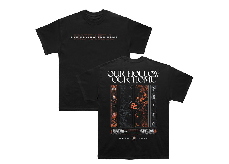 merch_shirt_ourhollowourhome_hopeandhell_1 OUR HOLLOW, OUR HOME - Hope & Hell Tracklist ...