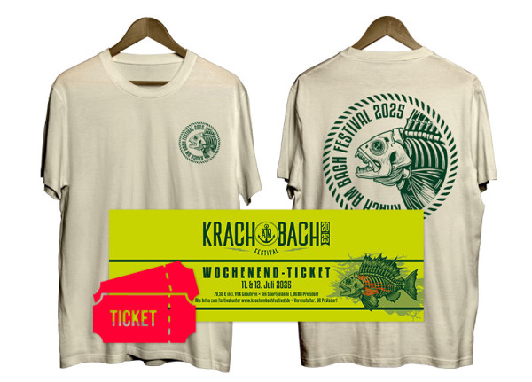 Krach Am Bach Open Air - Wochenendticket + T-Shirt BUNDLE - 11. + 12.07.2025